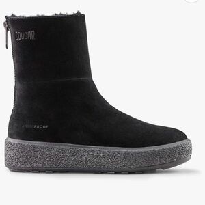 Cougar Women's Black Suede Waterproof Boots With Real Sheep’s lining